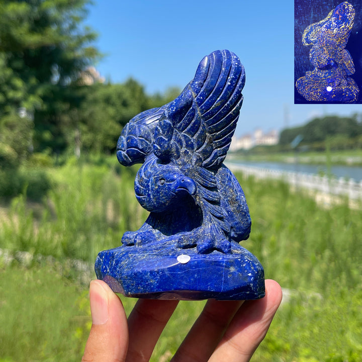 Unique,A Slightly Imperfect Natural Sourced Lapis Lazuli Eagle Carving