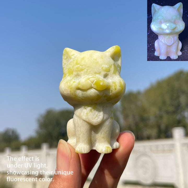 Natural Crystal Carving Lucky Wealth Dog