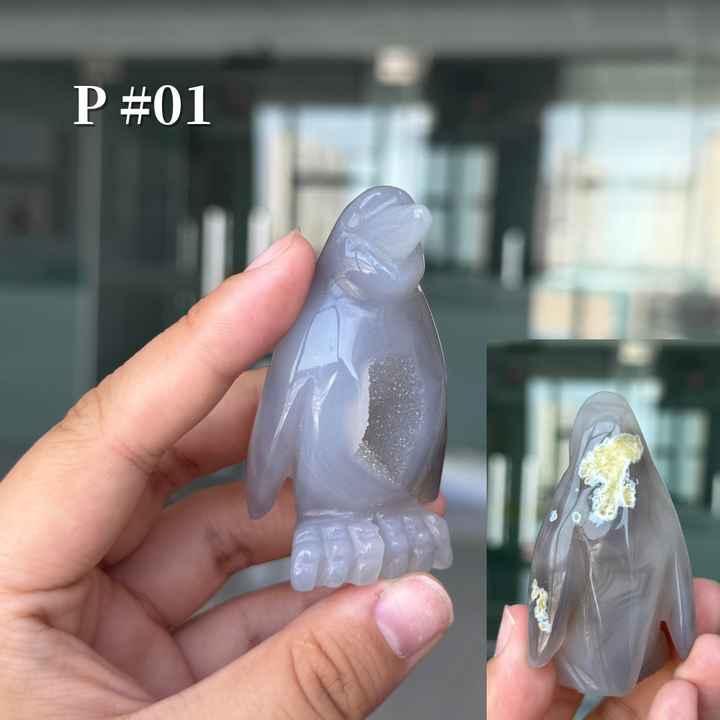 Unique, Agate Geode Penguin