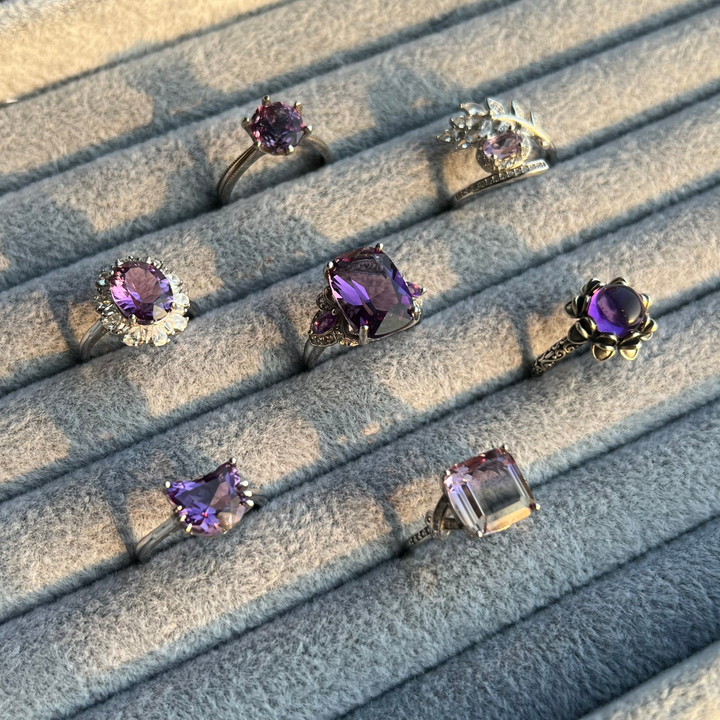 February Birthstone Amethyst Ring