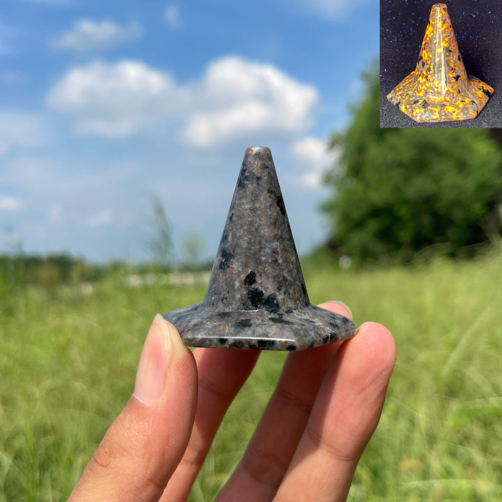 Natural Crystal Yooperlite Traffic Cone