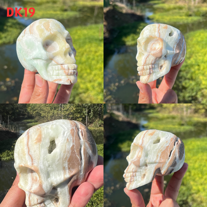 Caribbean Blue Calcite Skull