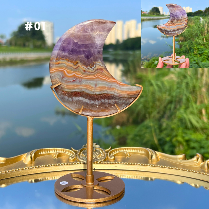 Amethyst Agate Moon