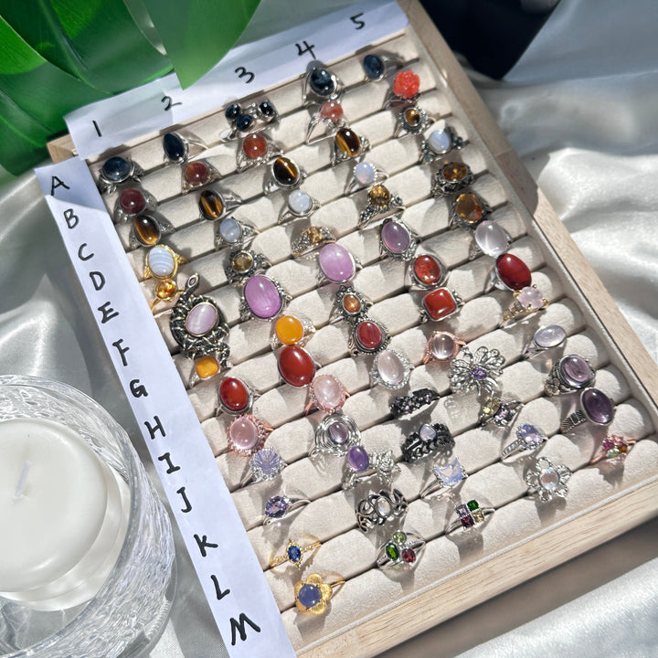 Unique,Crystal Ring Collection-6,S925
