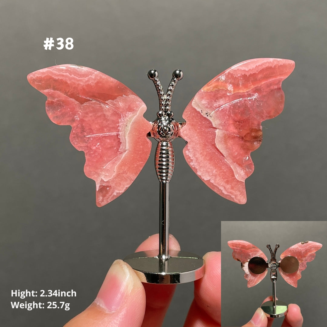 Unique,2.3"+Rhodochrosite Butterfly