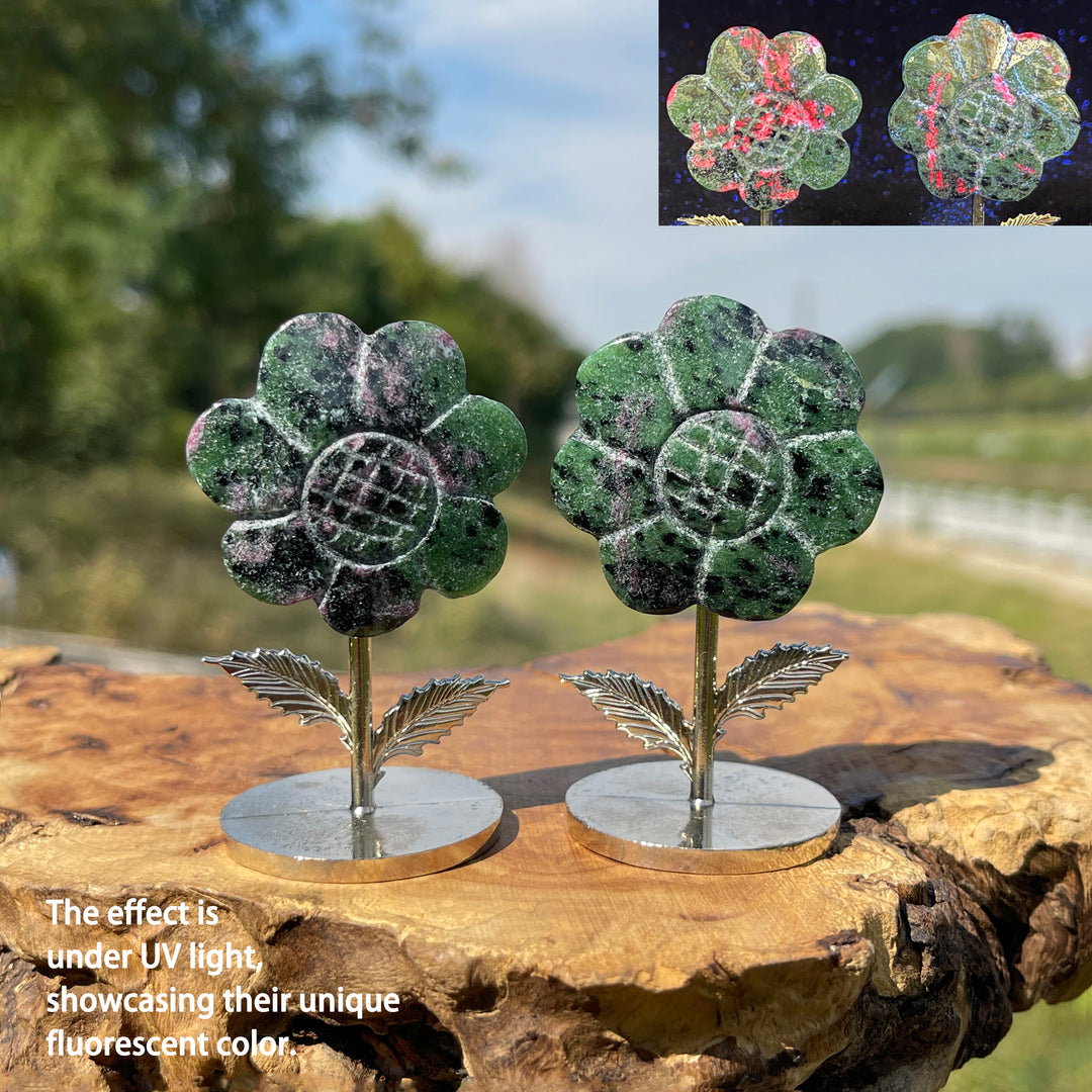 Natural Crystal Sun Flower Ornament