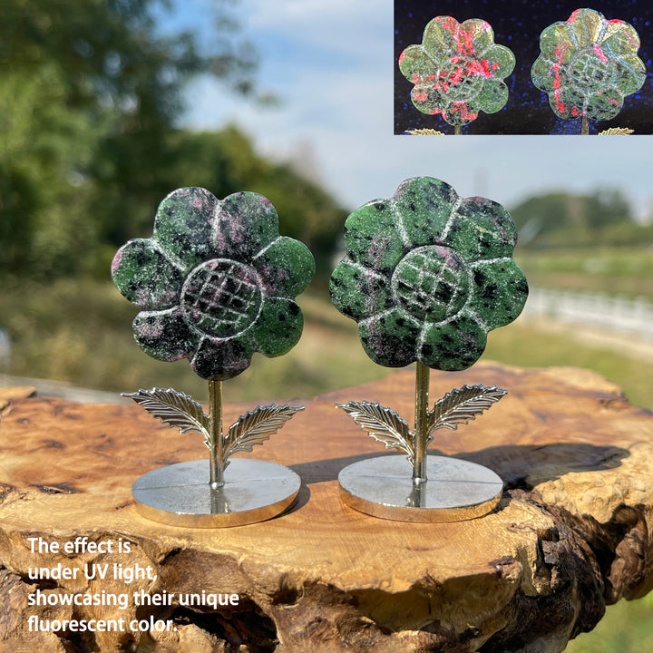 Natural Crystal Sun Flower Ornament