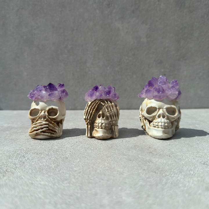 Amethyst Resin Skull