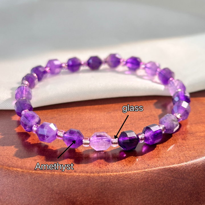 Amethyst Faceted Bracelet 5.6-5.9mm