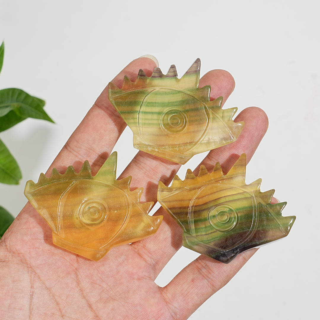 Natural Crystal Carving Evil Eye