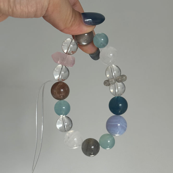 Natural Crystal DIY Bracelet 12mm-15mm