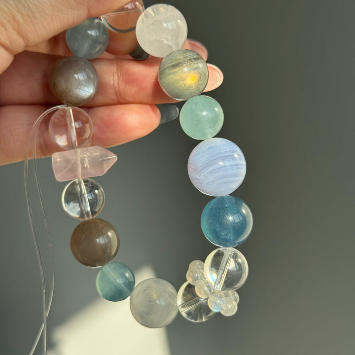 Natural Crystal DIY Bracelet 12mm-15mm