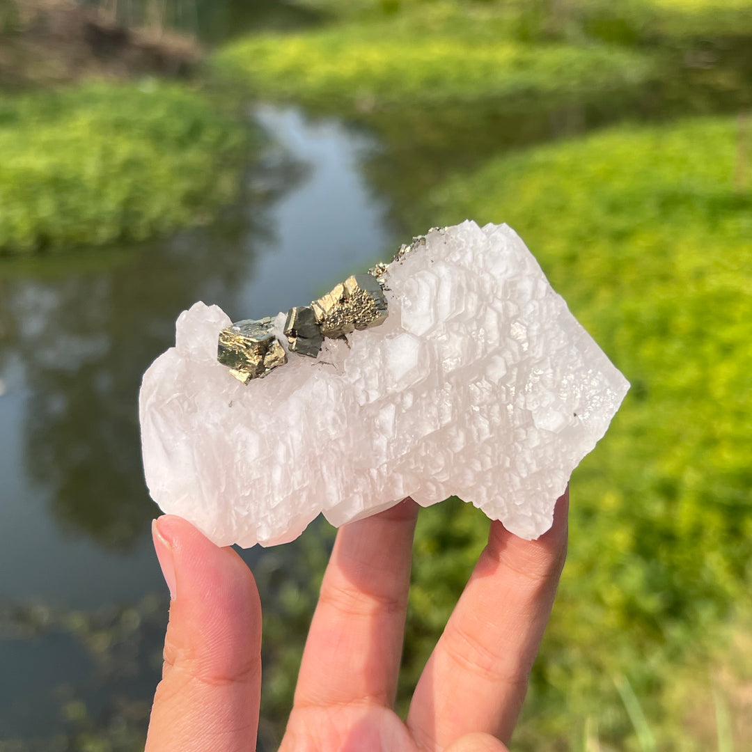 Pyrite On Calcite