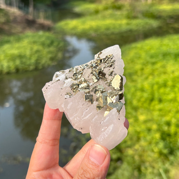 Pyrite On Calcite