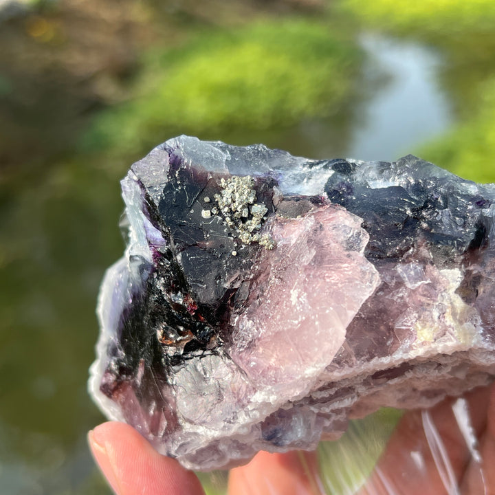 Calcite On Phantom Fluorite