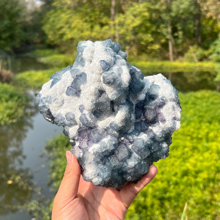 Fluorite on Quartz