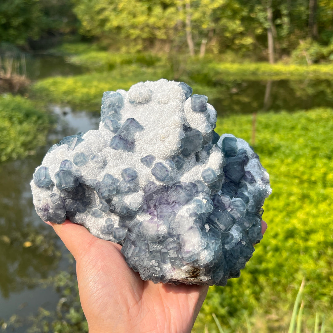 Fluorite on Quartz