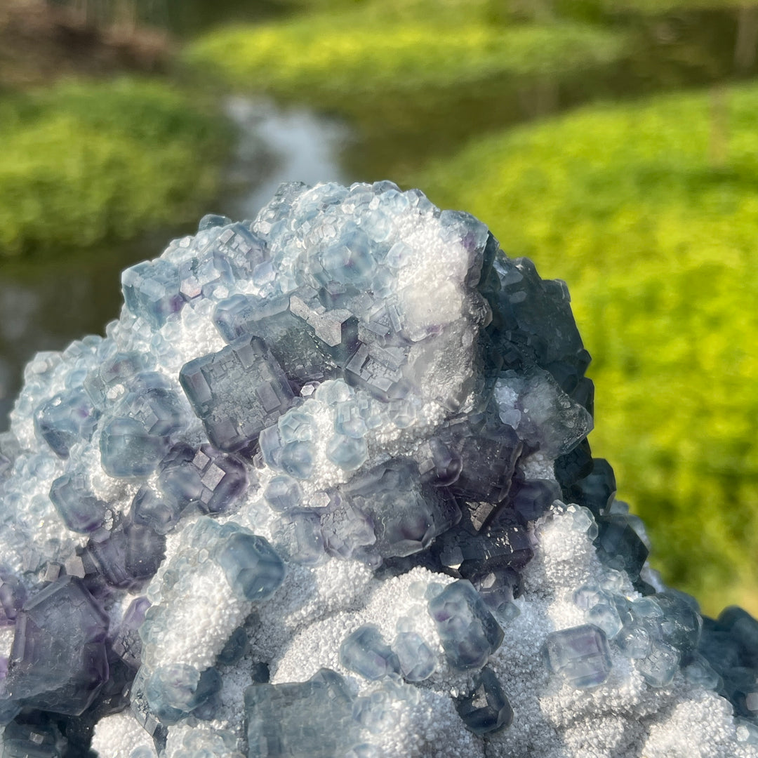 Fluorite on Quartz