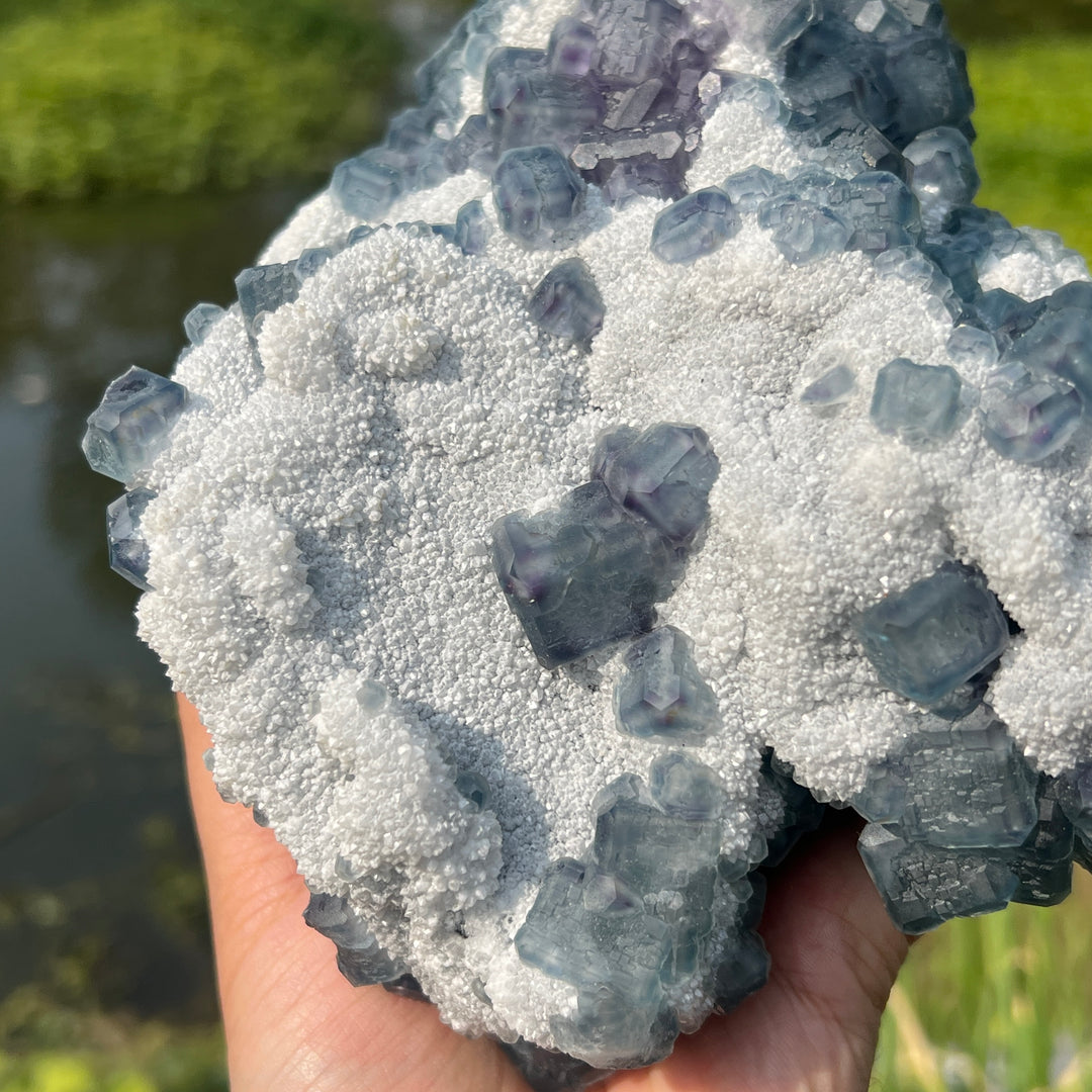 Fluorite on Quartz