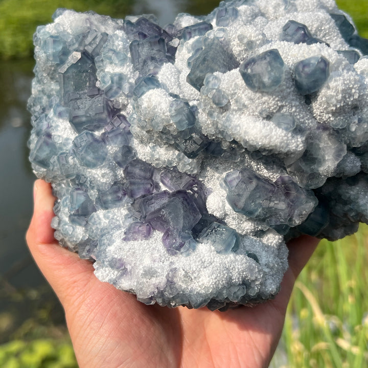 Fluorite on Quartz