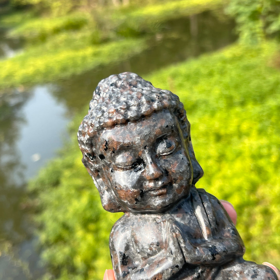 Yooperlite Buddha Carving