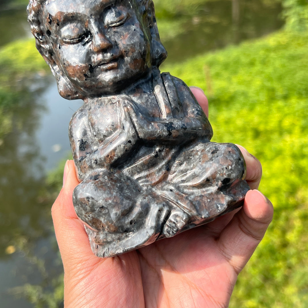 Yooperlite Buddha Carving