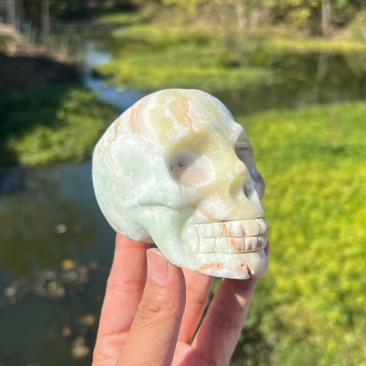 Caribbean Blue Calcite Skull