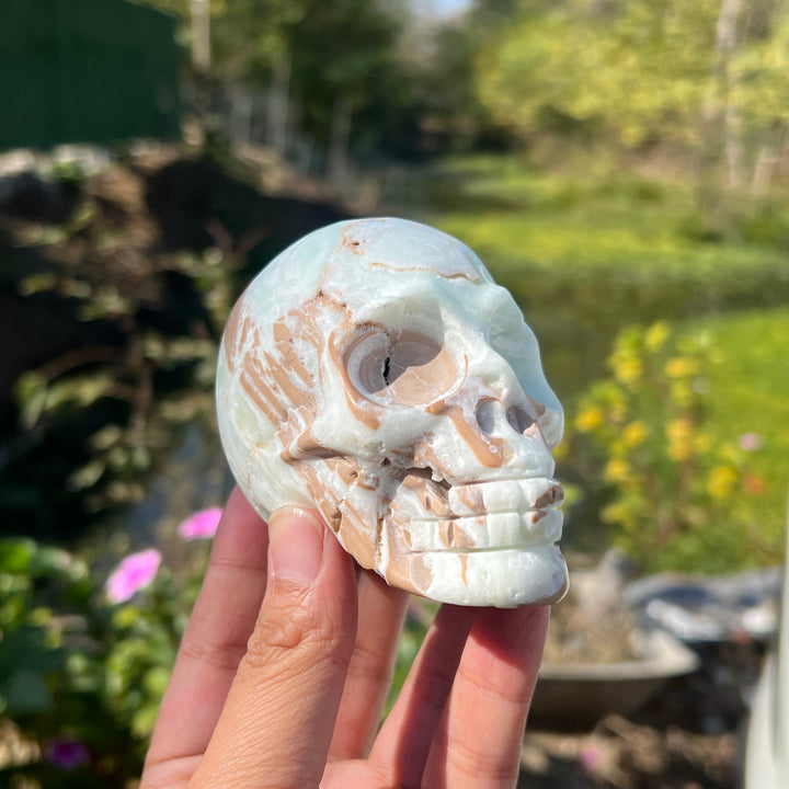 Caribbean Blue Calcite Skull