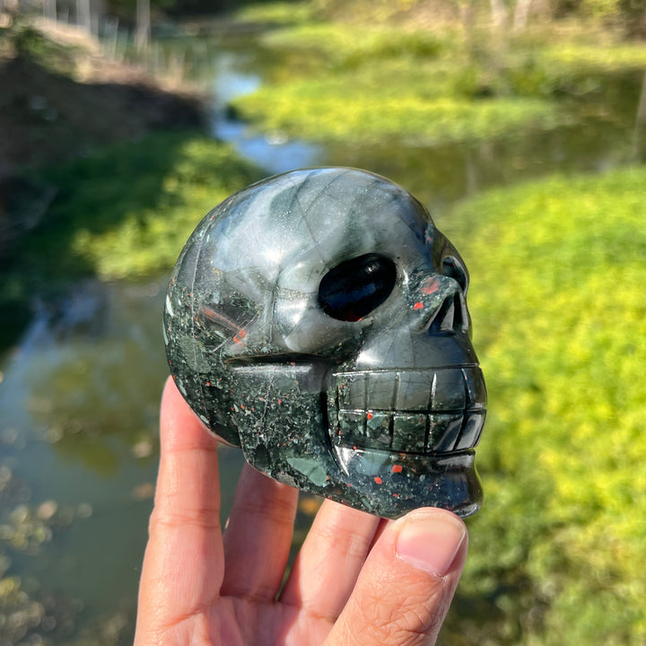 African Bloodstone Skull