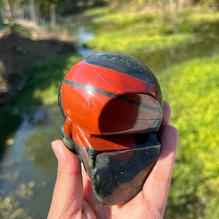 African Bloodstone Skull