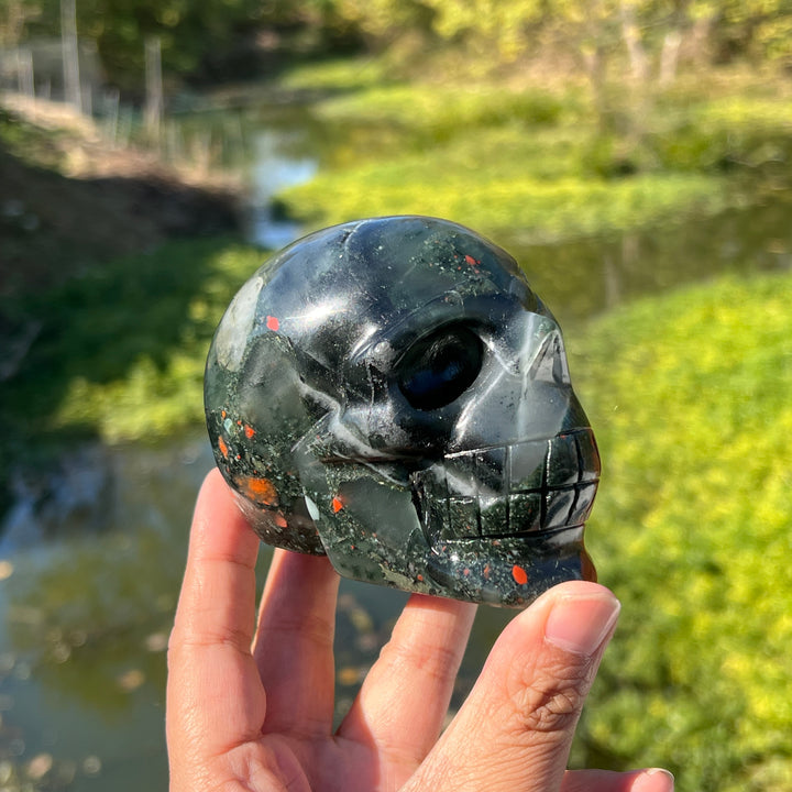 African Bloodstone Skull