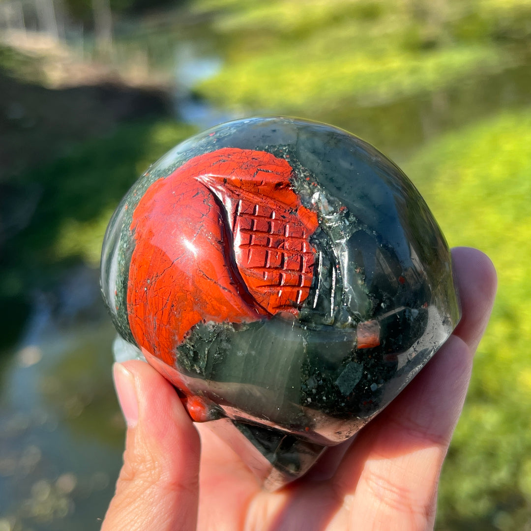 African Bloodstone Skull