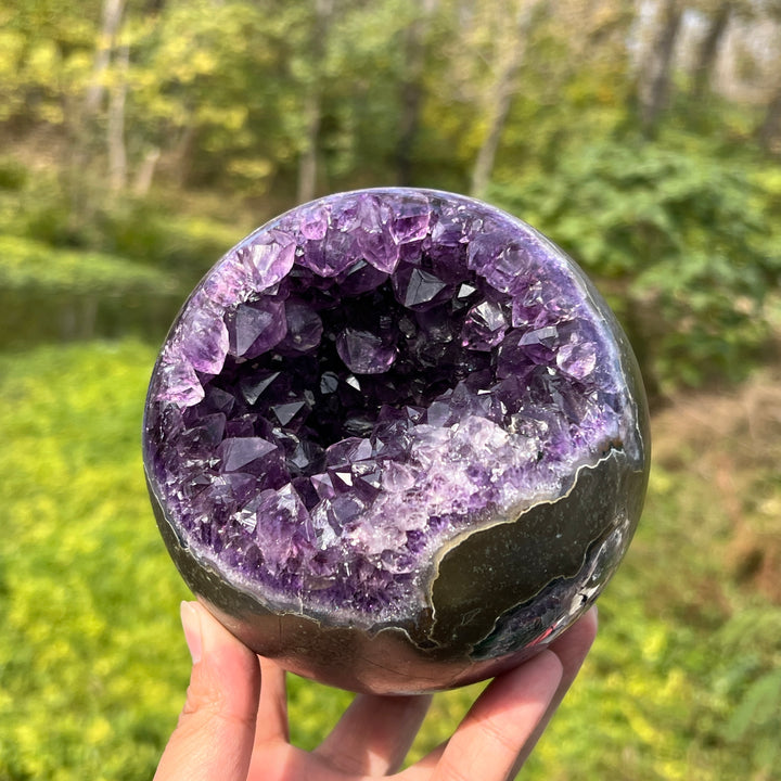 Amethyst Geode Sphere And Agate Geode Sphere