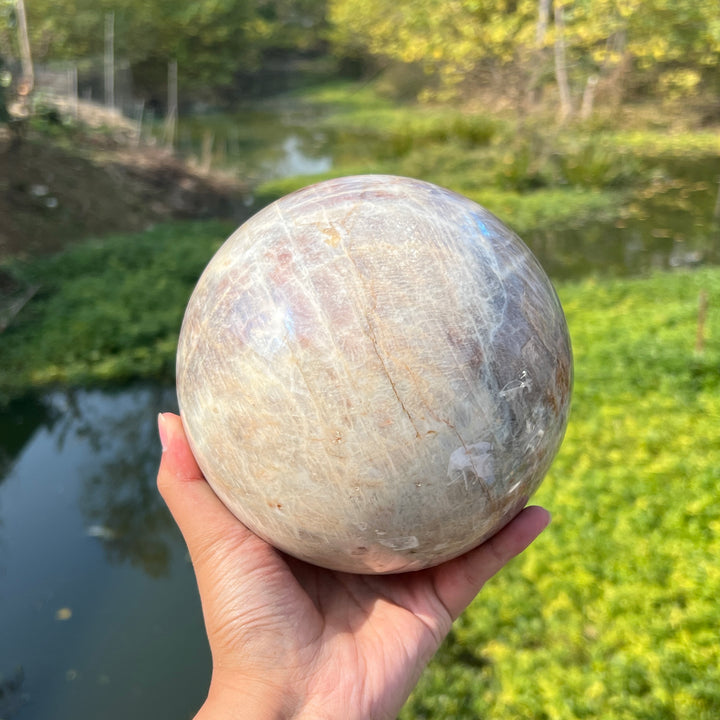 Large Sunstone Moonstone Sphere