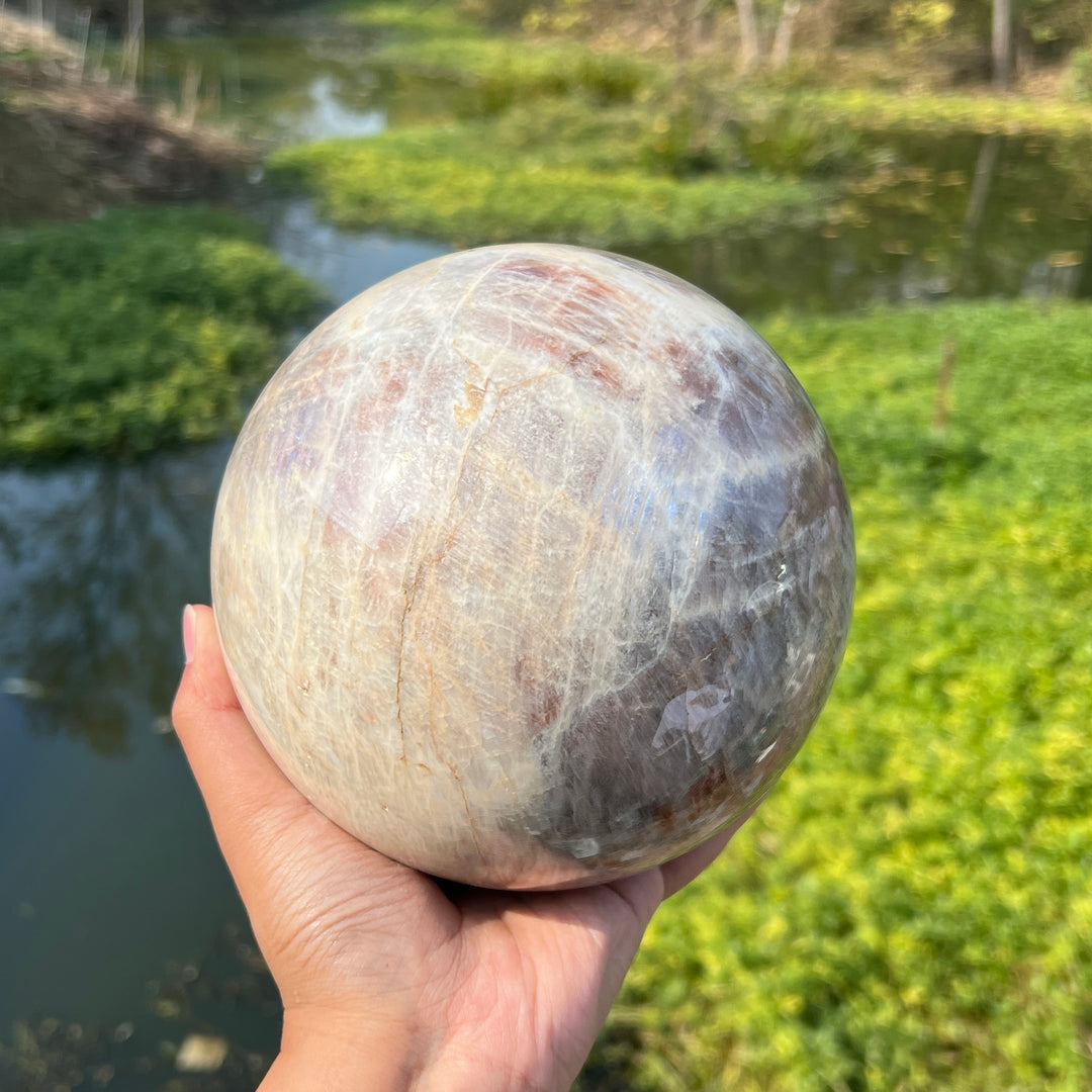 Large Sunstone Moonstone Sphere