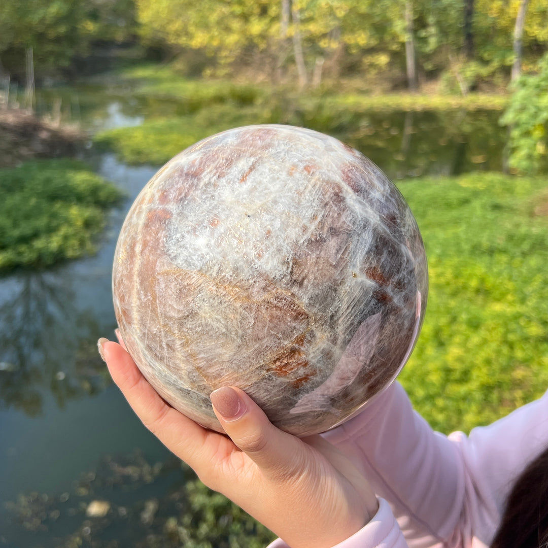 Large Sunstone Moonstone Sphere