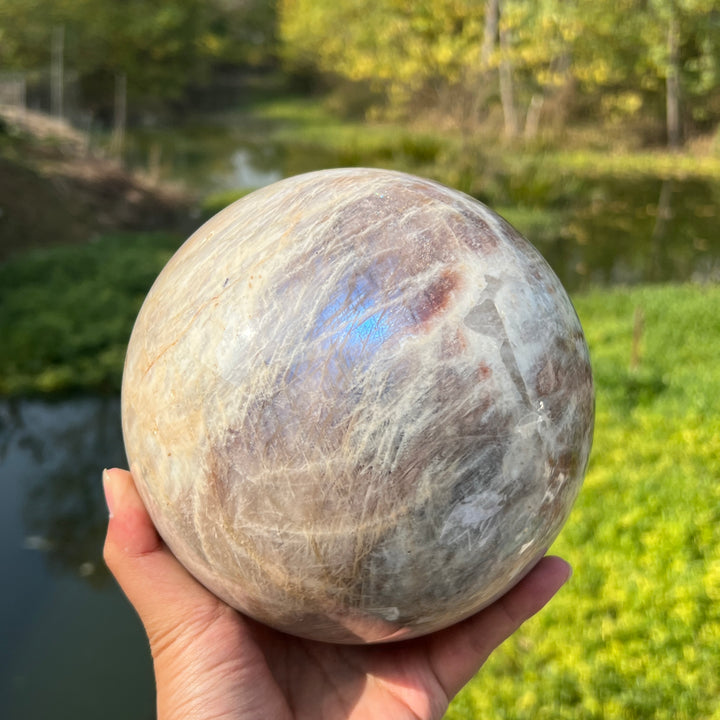 Large Sunstone Moonstone Sphere