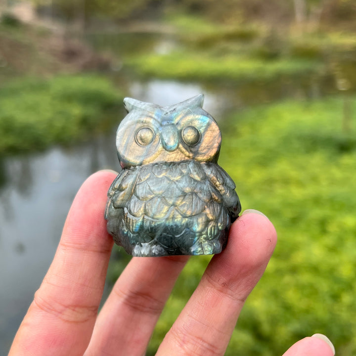 Labradorite Owl Carving