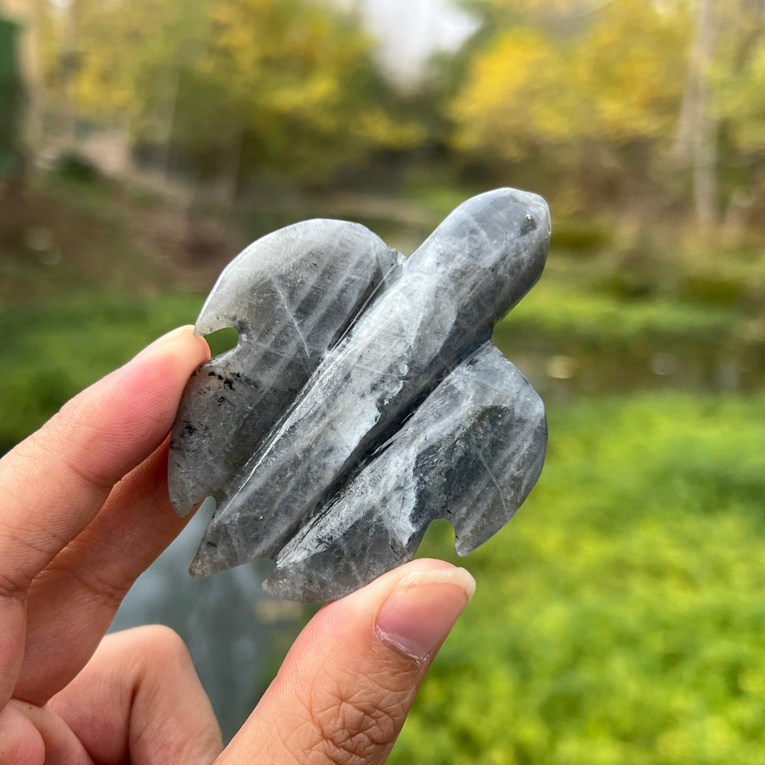 Labradorite Sea Turtles Carving