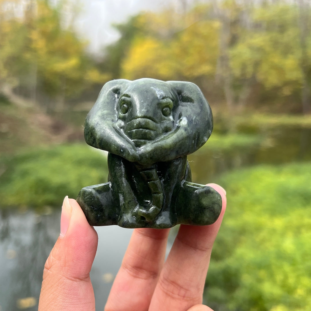 Xiuyan Jade Elephant Carving