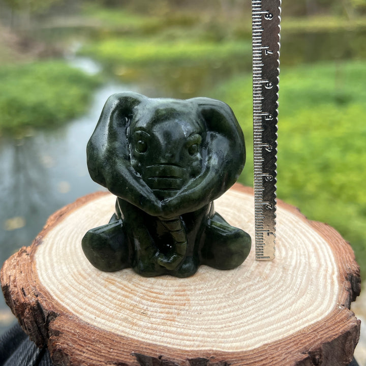 Xiuyan Jade Elephant Carving