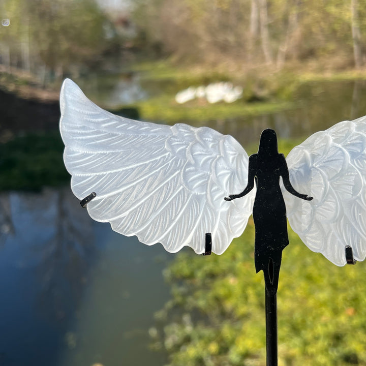 Selenite Wing+Holder