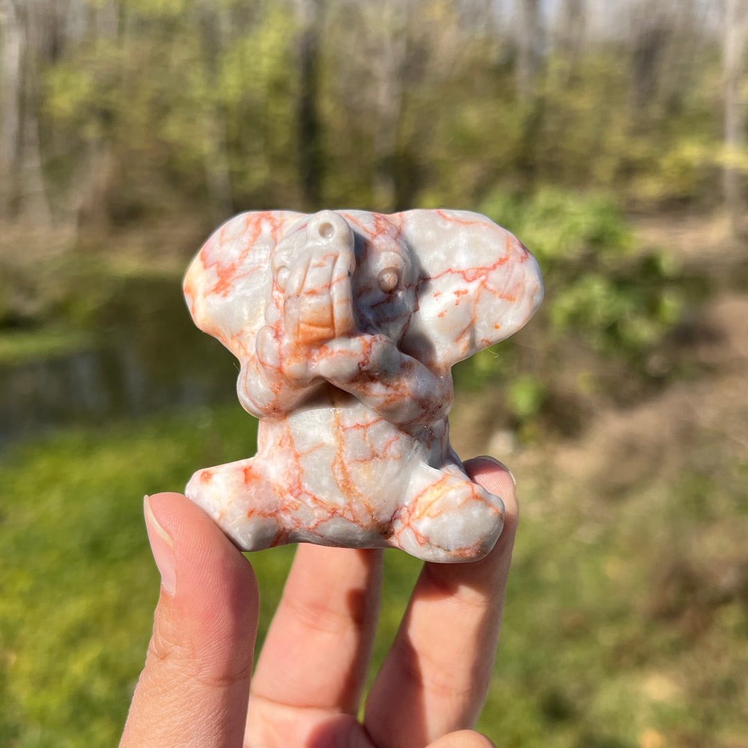 Red Network Jasper Elephant