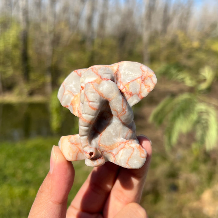 Red Network Jasper Elephant