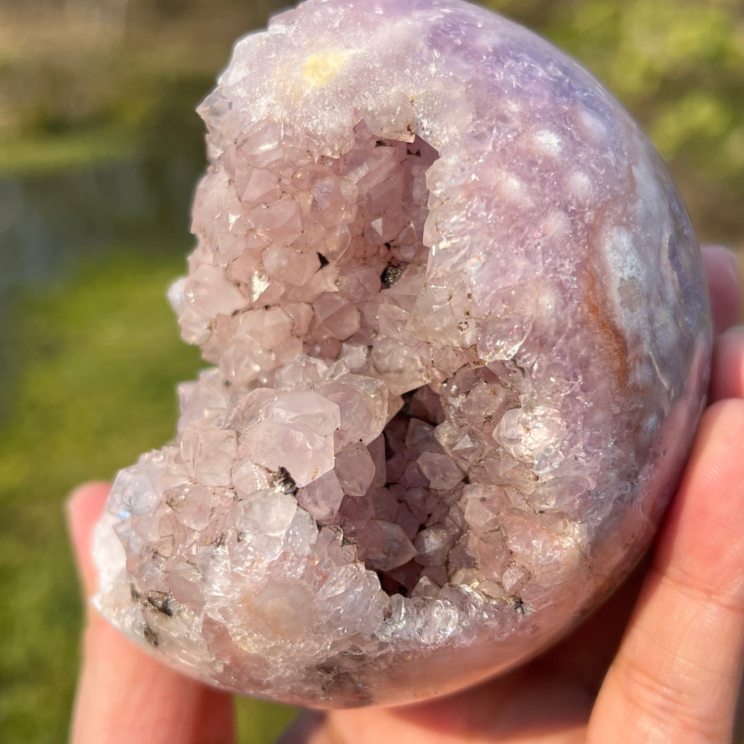 Pink Amethyst Geode Sphere