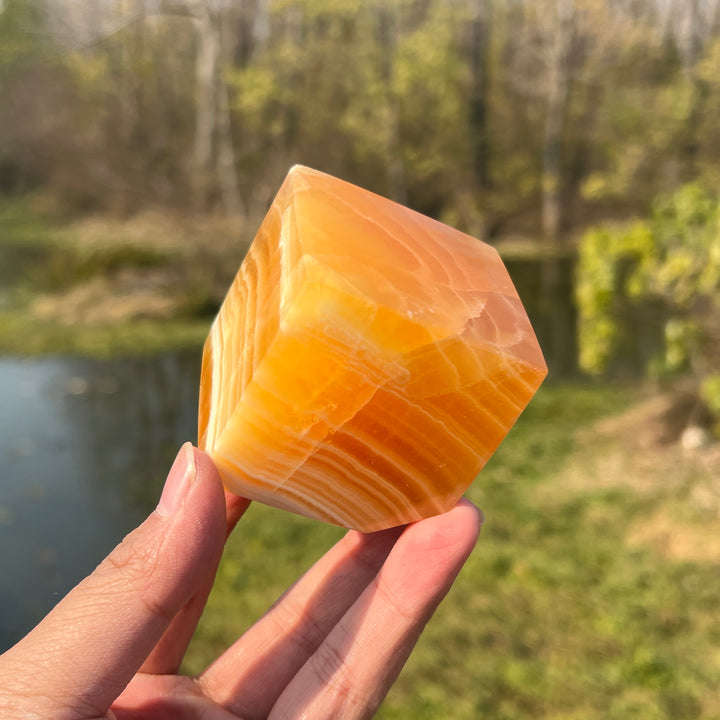 Yellow Calcite Cube