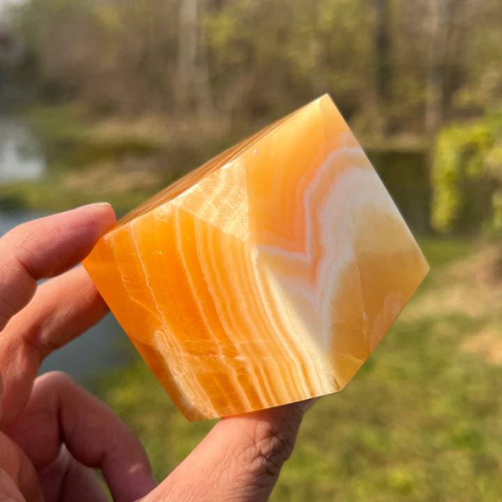 Yellow Calcite Cube