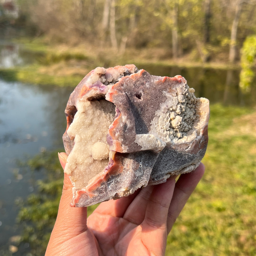 Fluorite With Quartz Skull