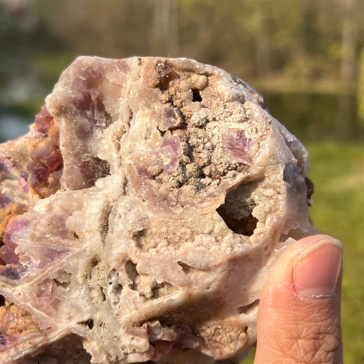 Fluorite With Quartz Skull