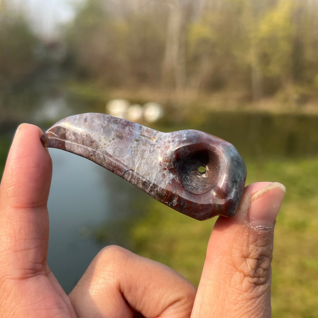 Ocean Jasper Crow Skull